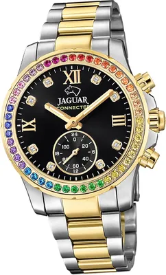 Image de Jaguar en acier inoxydable Montre femme multifonction argent or Connected D2UJ982/5
