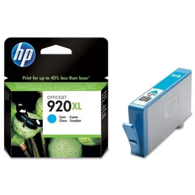 Produktbild von HP 920XL Cyan Original Druckerpatrone mit hoher Reichweite, Hohe (XL-) Ausbeute, Cyan, Tinte auf Farbstoffbasis, 1 Stück(e), 700 Seiten
