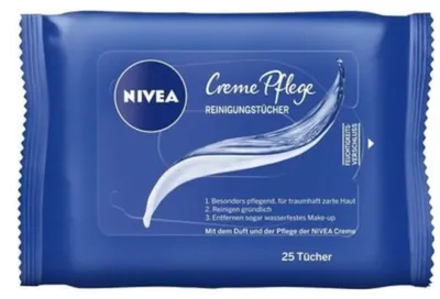 Image de Nivea Visage - Lingettes nettoyantes Creme Care, 25 lingettes