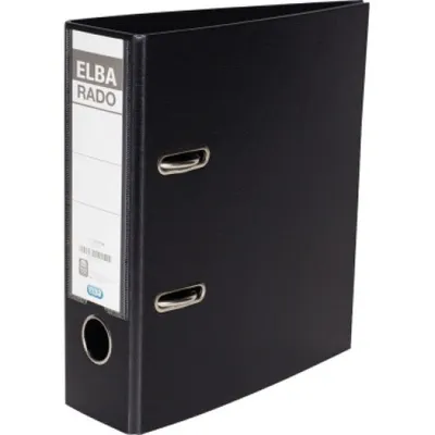 Produktbild von Elba Lever Arch File Rado Plast, 75 mm, for A5 Portrait, PVC Black, 7,5 cm, 23 cm, Schwarz