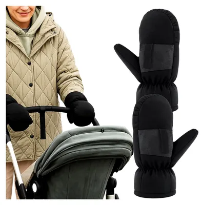 Produktbild von Winterhandschuhe für den Kinderwagen - Wasserdicht und winddicht, warme Fäustlinge für kalte Witterung