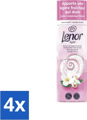 Produktbild von Lenor Light – Duftverstärker – Jasmin – Non-Stop-Frische – 19 Wäschen - Vorteilspack - 4 Stücke
