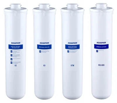 Produktbild von Aquaphor Ersatzfilter Set für Morion RO-101S Umkehrosmoseanlage mit Membran RO-50S K2 K5 K7M Wasserfilter Set zur Wasseraufbereitung Mineralisierung