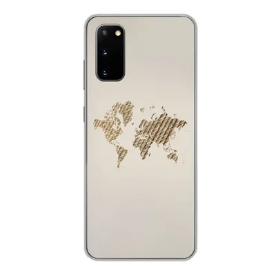 Produktbild von MuchoWow® Handyhülle Schutzhülle Hülle für Samsung Galaxy S20 Weltkarte - Seil - Braun Silikon Softcase Handy Hülle - Bild