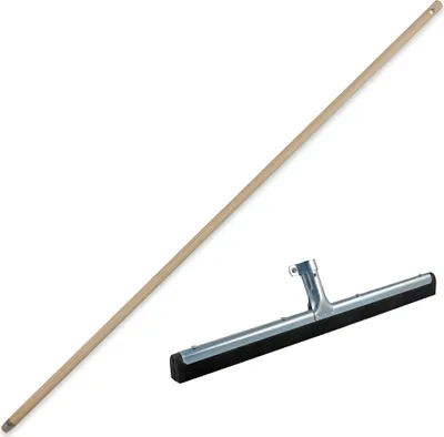 Produktbild von Novatool Wasserschieber Bodenabzieher 60cm mit Holzstiel I Duschabzieher Abzieher Dusche Boden Abzieher Fenster Profi I Wasser Abzieher Schieber für Boden Wasserabzieher Terasse Boden mit Stiel
