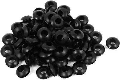 Immagine prodotto di Protezioni in gomma per cavi elettrici da 6 mm - Set da 68 pezzi, nero