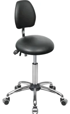Produktbild von Meychair Hocker 9129 A1R-MED-TR-KL Rollen Rücken sw