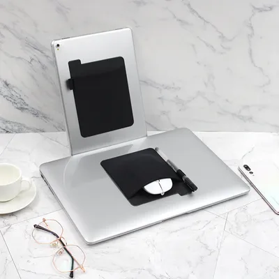 Immagine prodotto di INF Custodia per mouse per laptop - custodia adesiva in Spandex Nero