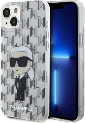 Image de Karl Lagerfeld iPhone 15 & 14 Plus TPU Hardcase - Ikonik Monogram - Transparent