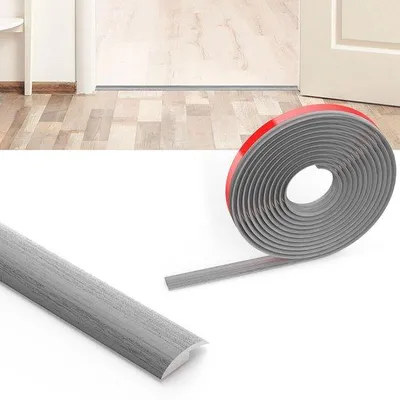 Immagine prodotto di Profilo di raccordo autoadesivo, 2 m x 3,5 cm, PVC, grigio, altezza 5 mm