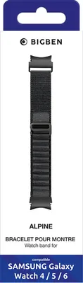 Immagine prodotto di BigBen, cinturino per Samsung Galaxy Watch 4/4 Classic/5/5 Pro/6/6 Classic 20 mm, nero