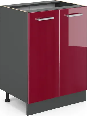 Produktbild von Küchenunterschrank Vicco R-Line Rot Hochglanz 60 cm ohne Arbeitsplatte, Model 34919