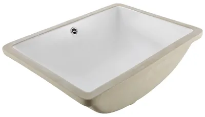 Imagen del producto de VEVOR - Lavabo de encimera, lavabo de pedestal, 515 x 385 mm, lavabo rectangular de cerámica con orificio de desbordamiento, moderno lavabo de encimera para cocina, ideal para espacios pequeños, lavabo de baño, color blanco