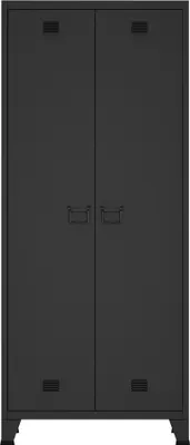 Obrázek produktu pro Šatní skříň 'Hankasalmi' ocel 180 x 90 x 40 cm černá