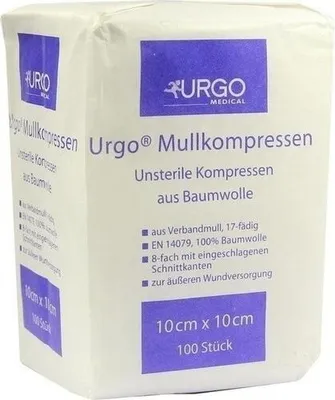 Obrázok produktu pre Urgo gázové kompresy 10x10 cm nesterilné 100 ks