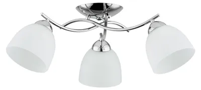 Obrázek produktu pro Stropní svítidlo TORINO, chromově bílé, 3xE27x15W, kov, rozměry: 22x60x60 cm, IP20, Alfa