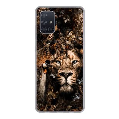 Produktbild von MuchoWow® Handyhülle Schutzhülle Hülle für Samsung Galaxy A51 5G Tiere - Collage - Schmetterling Silikon Softcase Handy Hülle - Abbildung