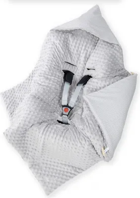 Produktbild von Amilian Baby Einschlagdecke, Babydecke mit Kapuze, universal für Babyschale, Autositz, Buggy Kinderwagen ca. 90x90 cm, Baby Car Seat Blanket