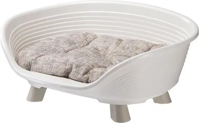 Immagine prodotto di Cuccia per cani Cuccia per gatti Cesto Relax con cuscino, bianco, misura M, 64 x 48 x 25 cm, Ferplast