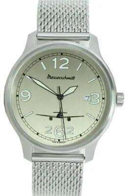 Produktbild von Aristo Herren Messerschmitt Uhr Fliegeruhr ME42-ALU-M Milanaise