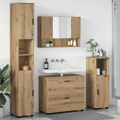 Obrázek produktu pro Maison Exclusive – Sada koupelnového nábytku, 4 kusy, Imitace "Artisan" (dub), rozměry 35 x 30 x 192 cm