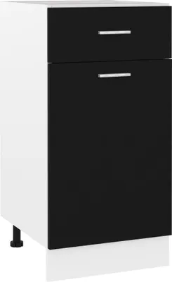 Produktbild von Schubunterschrank Lyon Schwarz 40x46x81,5 cm Holzwerkstoff