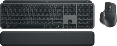 Produktbild von Logitech MX Keys S Combo, Kabellos, Bluetooth, Scherenschalter, LED, Graphit, Maus enthalten