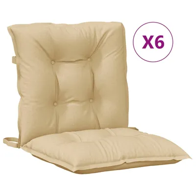 Immagine prodotto di vidaXL Cuscini per schienale basso 6 pz. Tessuto Melange Beige 100x50x7 cm