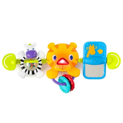 Produktbild von Bright Starts Take Along Carrier Toy Bar, Junge/Mädchen, Integrierte Beißringe, Mit Ton, Kunststoff, Mehrfarbig, 3 Stück(e)