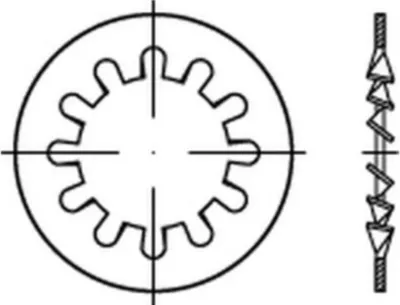 Produktbild von Reyher  6797i Zahnscheiben 21 mm verzinkt (200 Stück)