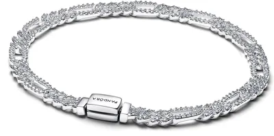 Obrázek produktu pro Pandora Kubánský řetízkový náramek s oválnými zirkony stříbro 594227C01-18