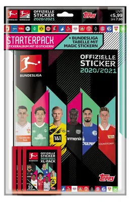 Immagine prodotto di Adesivi da collezione Topps Bundesliga 2020/21 - 1 album con 48 adesivi