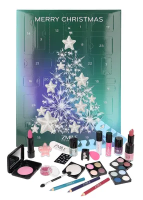 Produktbild von Beauty Adventskalender ZMILE COSMETICS Crystal Teal Time 24 Überraschungen vegan