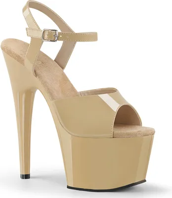 Produktbild von ADORE-709 Damen Sandale von Pleaser, Beige  , EU 37, US 7