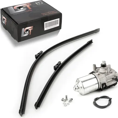 Produktbild von Scheibenwischer Frontwischermotor mit Schlauch Set vorne für VW Golf VII