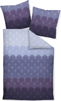 Produktbild von Janine Design Mako-Satin Bettwäsche-Garnitur moments 98096 Farbe lilasalbei-05 Größe 155x220 + 80x80cm