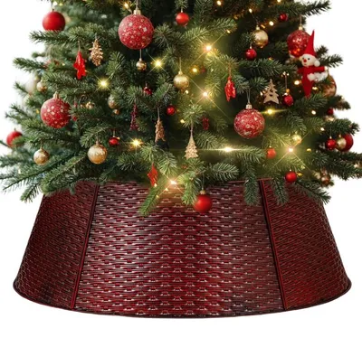 Obrázok produktu pre Kryt na vianočný stromček, kovový, dekoratívny, elegantný, robustný, 90 cm, hnedý