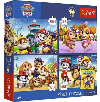 Produktbild von Trefl - Puzzle 4x88 Teile, Die Hundewache, Paw Patrol, 5+