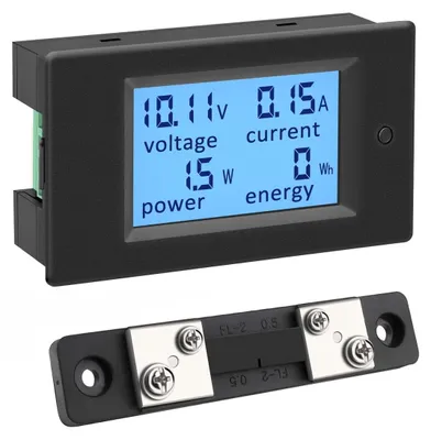 Productafbeelding van Digitale paneelmeter - Voltmeter ampèremeter - Met 100a shunt - LCD-scherm - Energiemeter