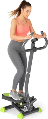 Zdjęcie produktu dla HOMCOM Stepper Fitness Swing Stepper z wyświetlaczem LCD, nośność do 100 kg, wymiary 55 x 44 x 108 cm