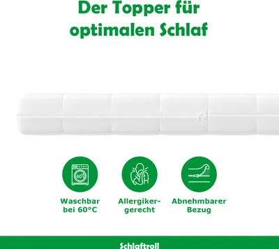 Produktbild von Hochwertiger Topper 200 x 200 mit Mikrofaserbezug