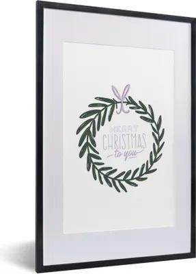 Produktbild von MuchoWow® MuchoWow® Gerahmtes Poster Sprichwörter - Zitate - 'Frohe Weihnachten für Sie 40x60 cm - Poster mit zchwarzem Bilderrahmen - Poster in Rahmen