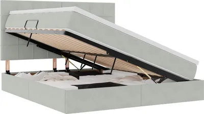 Zdjęcie produktu dla Łóżko z miejscem na przechowywanie i materacem 180 x 200 cm