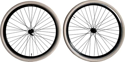 Produktbild von Paar Räder mit Reifen und Schläuchen - 28" (Creme)