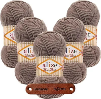 Produktbild von 5 x ALIZE Baby Best 534 Light Brown mit Label