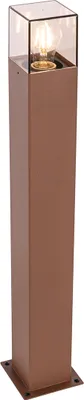 Produktbild von QAZQA - Industrie I Vintage I Industrie I Vintage I Steh-Außenleuchte I Sockelleuchte 70 cm rostbraun IP44 - Dänemark I Außenbeleuchtung - Aluminium Länglich - LED geeignet E27