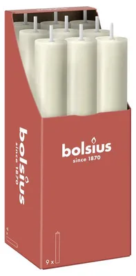 Image de Bougie de table rustique Bolsius XL Soft Pearl | 9 pièces