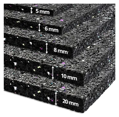 Produktbild von Anti-Vibrationsmatte für Waschmaschinen - Schallschutzmatte, Dickes Gummi, Schall- und Stoßdämpfend, Dicke: 10 mm; 500 x 62,5 cm