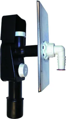 Image de Hutterer & Lechner HL404 Siphon WG-UP DN40/50 avec raccord pour aérateur de tuyau - 110x225 mm, 1 pièce.