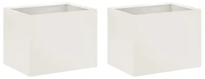 Produktbild von Garten-Pflanzgefäß 2 stk. Weiß 40 x 30 x 30 cm